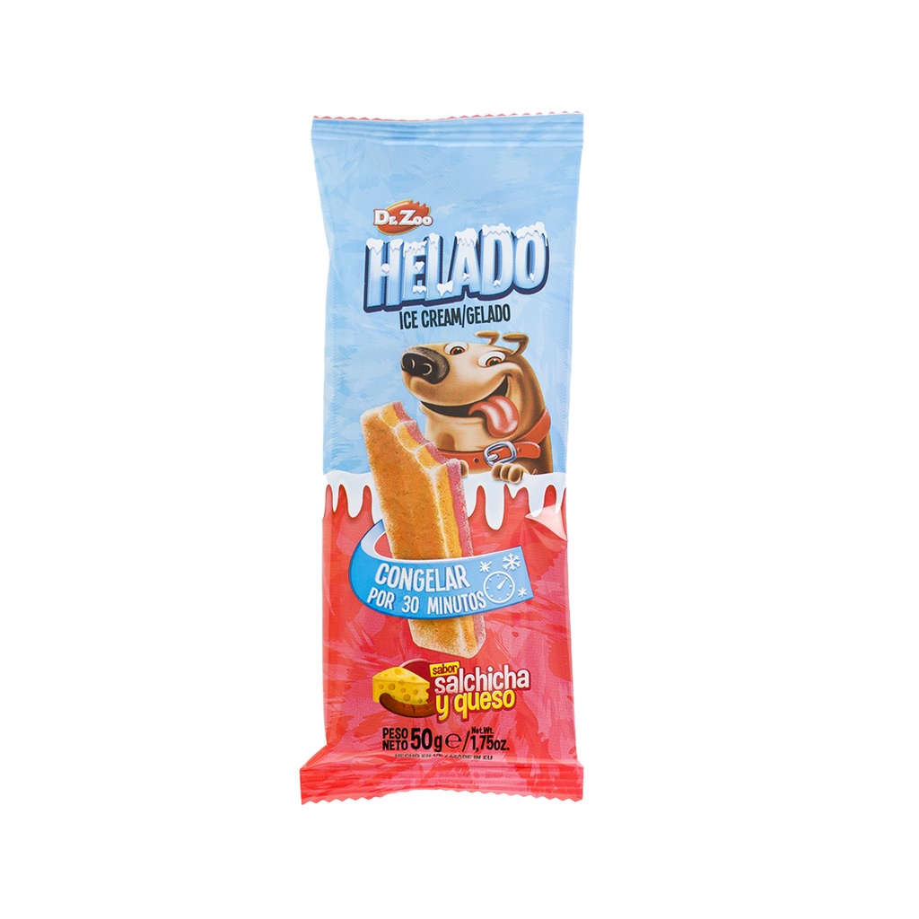 Dr. Zoo Helado salchicha y queso 24 uds. x 50g