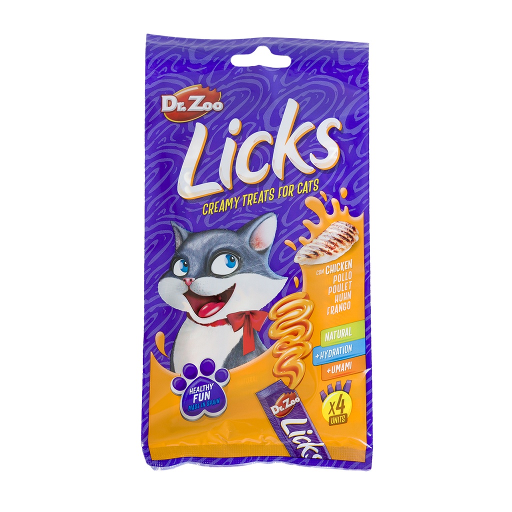 Dr. Zoo Licks pollo 12 sobres  4 uds. x 15g