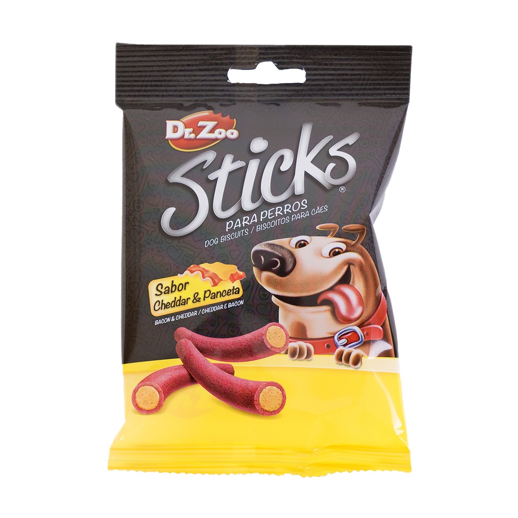 Dr. Zoo Sticks cheddar y panceta 12 uds. x 50g 