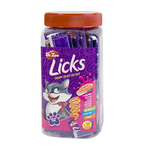 [1139308] Dr. Zoo Licks salmón 8 tarros 36 uds. x 15g